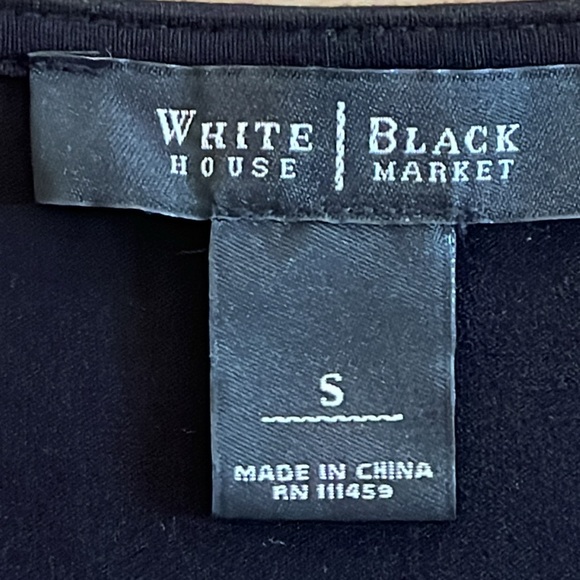 WHITE HOUSE BLACK MARKET BLACK BEADED SLEEVELESS TOP SZ SMALL - Picture 10 of 12